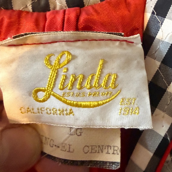 Vintage 50s Quilted Gingham Hostess Coat Red Lining Large - Picture 13 of 14